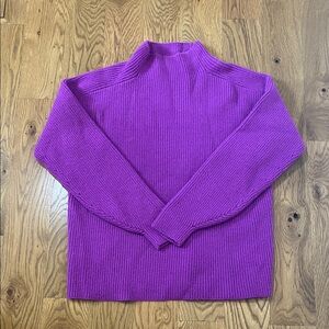 Ann Taylor Vibrant Magenta Cowl Sweater